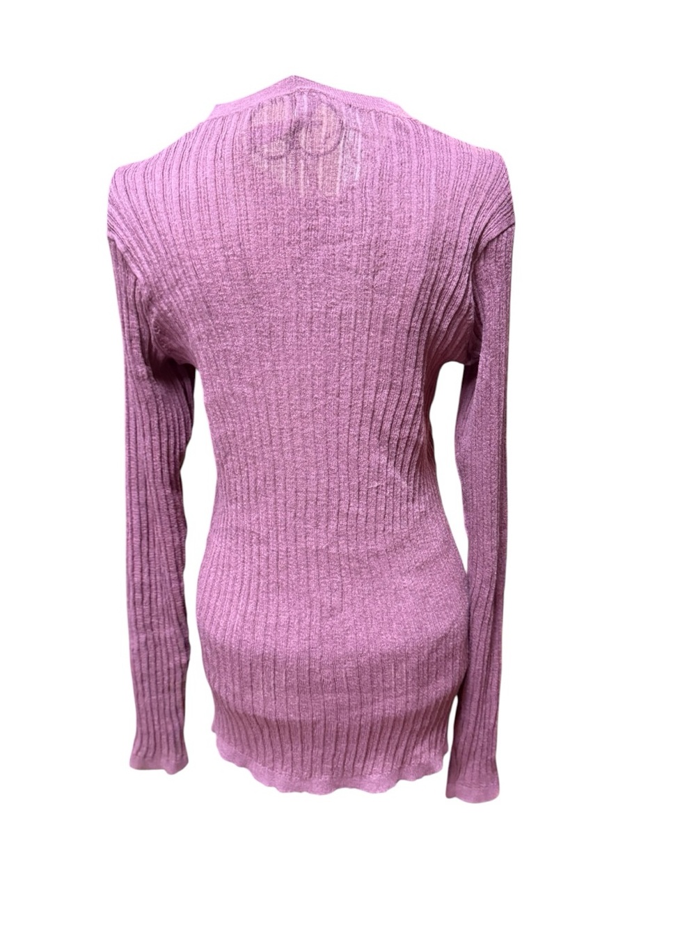 SKIMS Ribbed Classic Casual Henley Sweater in Dusty Rose Pink Athleisure - Picture 6 of 9